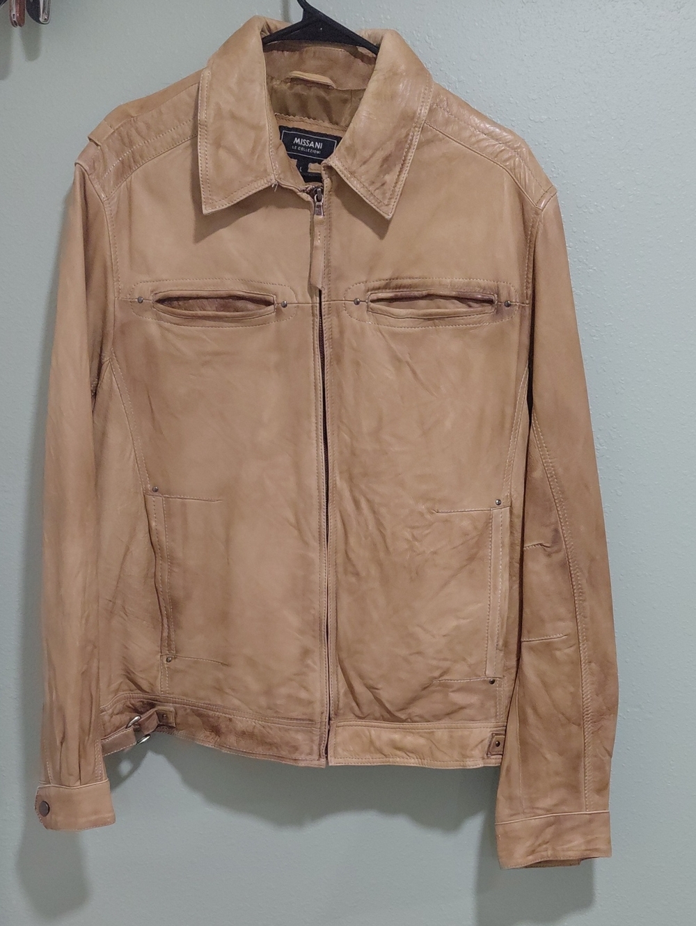 Missani Leather Jacket Brown Size Large
